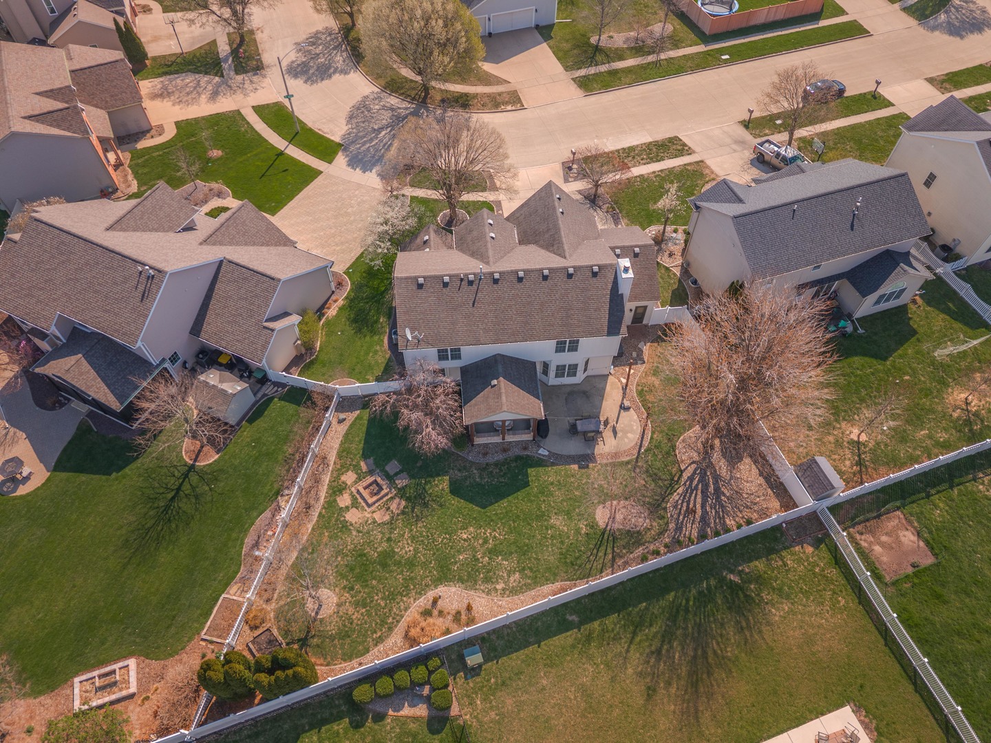 1223 Joy Walk Way Normal, IL 61761 - Photo 46 of 48 an aerial view of a house with a lake view