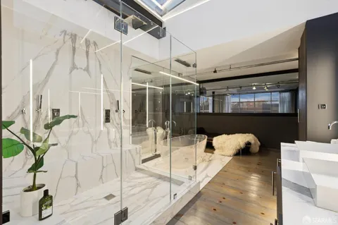 a view of a terrace with seating area