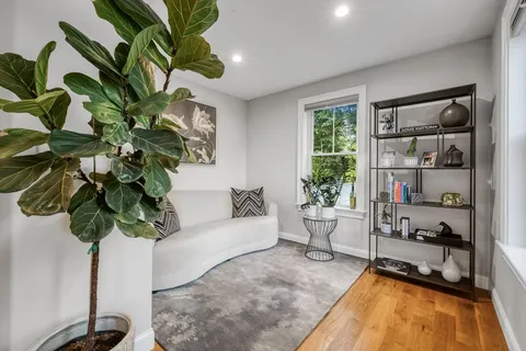 a living room filled with furniture