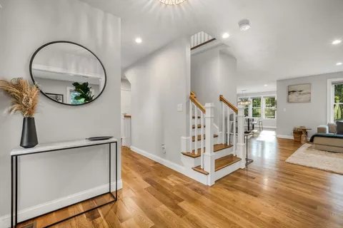 a view of livingroom with furniture and wooden floor