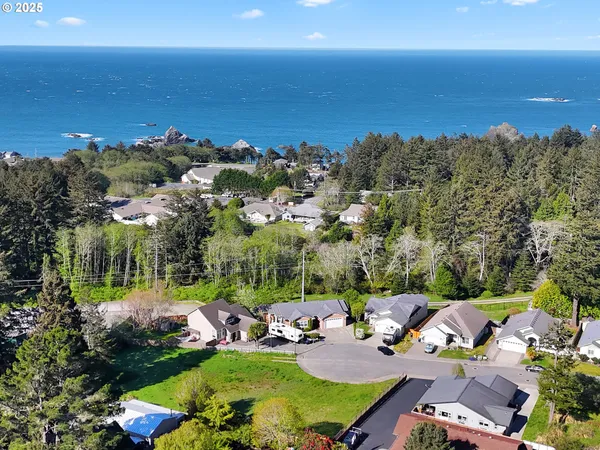 a view of a city with ocean