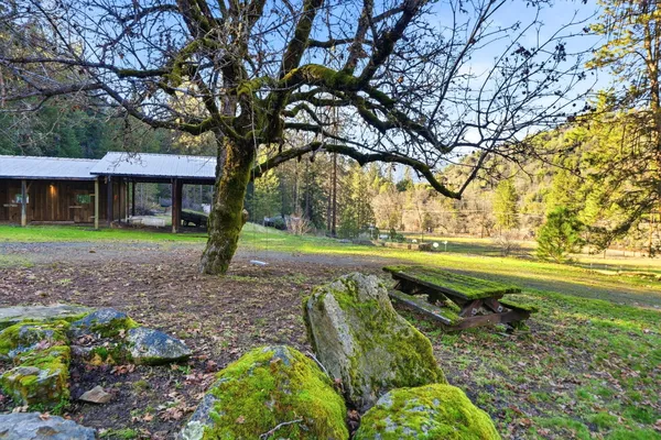 a backyard of a house