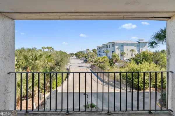 a view of a balcony