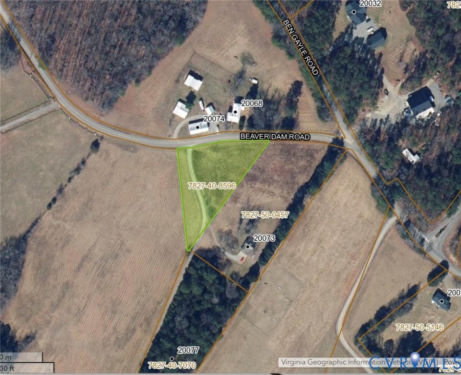 0 Beaver Dam Road Beaverdam, VA 23015 - Photo 1 of 1 Aerial Map. Displaying the property's boundaries a
