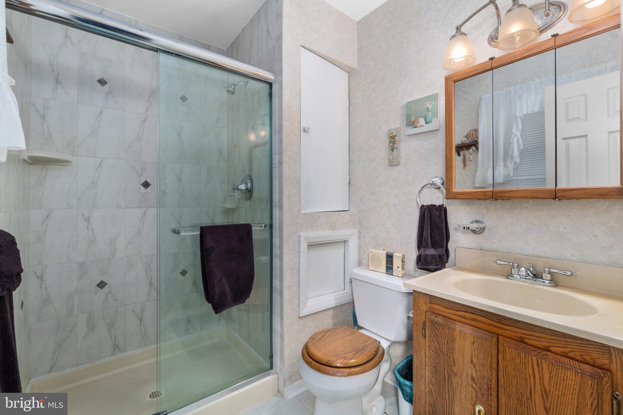 4232 Hermitage Drive Ellicott City, MD 21042 - Photo 32 of 42 Master bath- newer shower, laundry shoot in wall