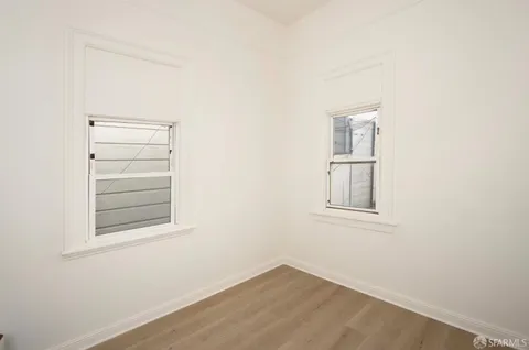an empty room with a window
