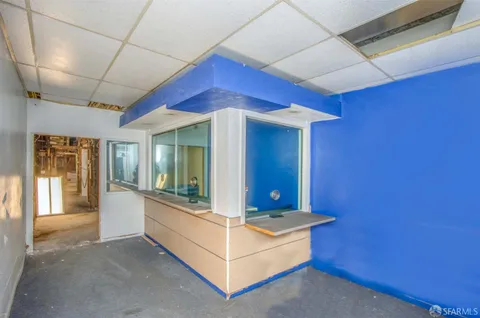 a view of a building with a window