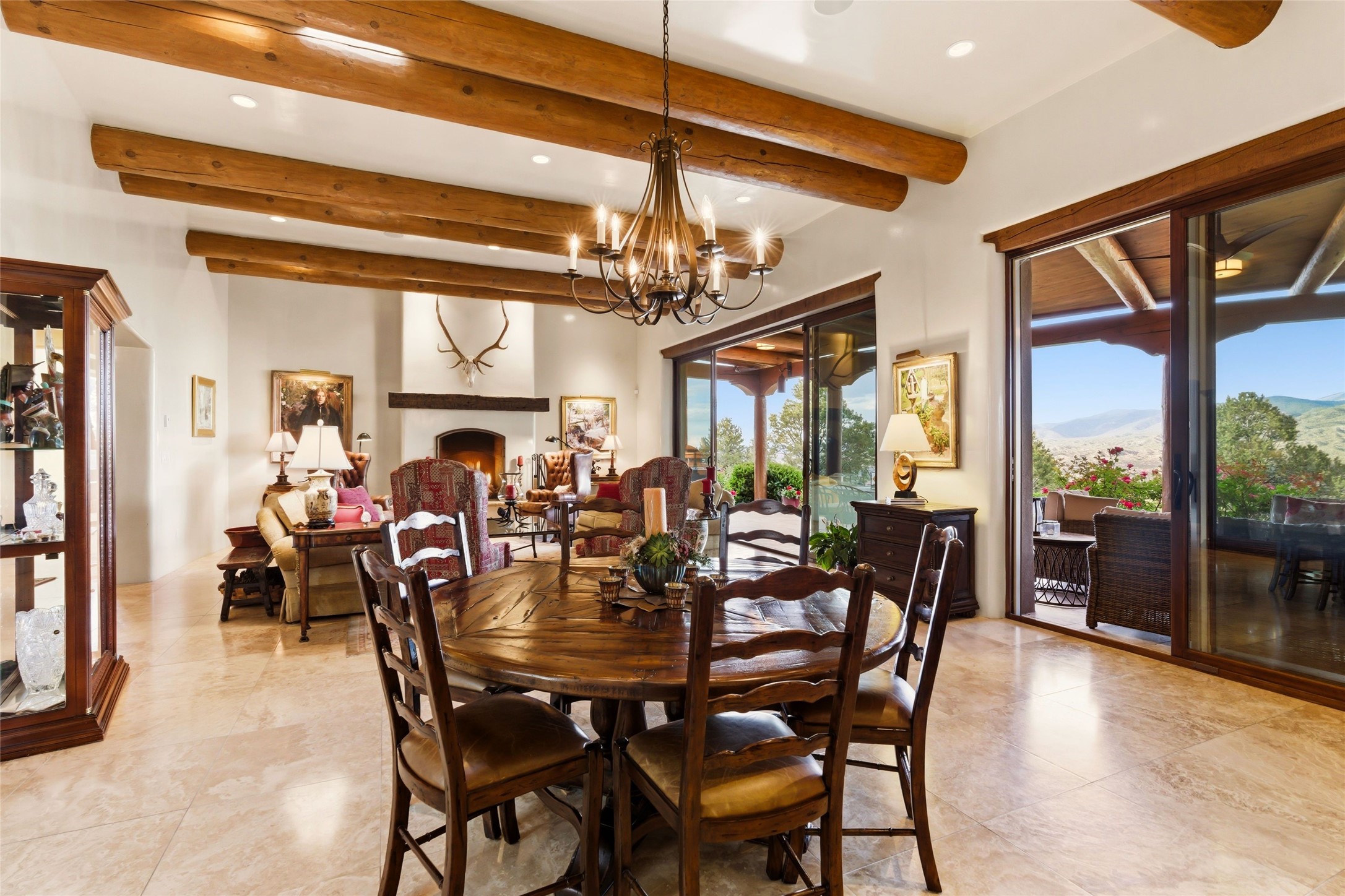 42 San Juan Ranch Road Santa Fe, NM 87506 - Photo 12 of 49 Dining Room flows from the Living Room