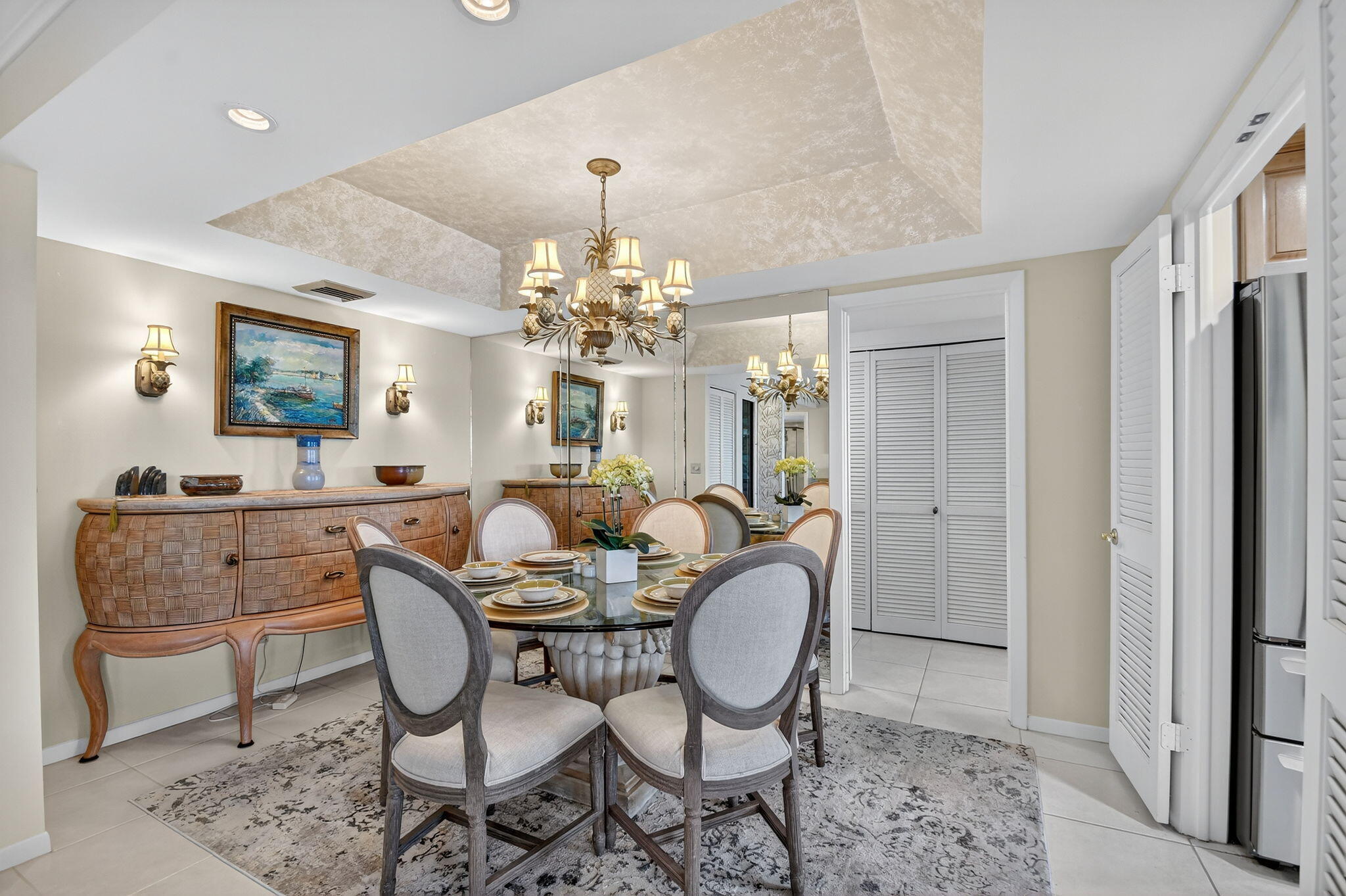 3589 South Ocean Boulevard, Unit 608 South Palm Beach, FL 33480 - Photo 15 of 66 a view of a dining room with furniture