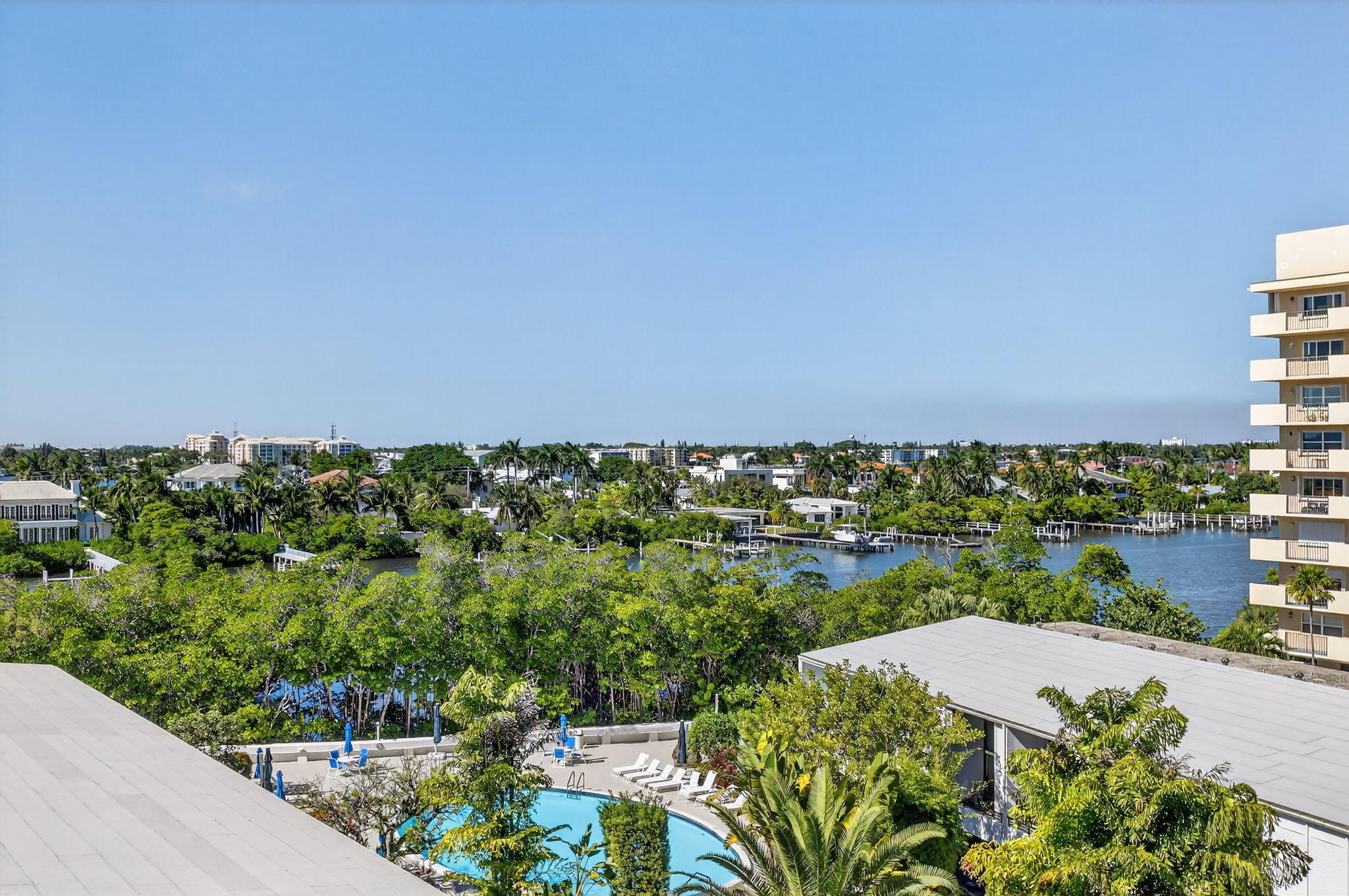 3589 South Ocean Boulevard, Unit 608 South Palm Beach, FL 33480 - Photo 37 of 66 an aerial view of a house with a yard
