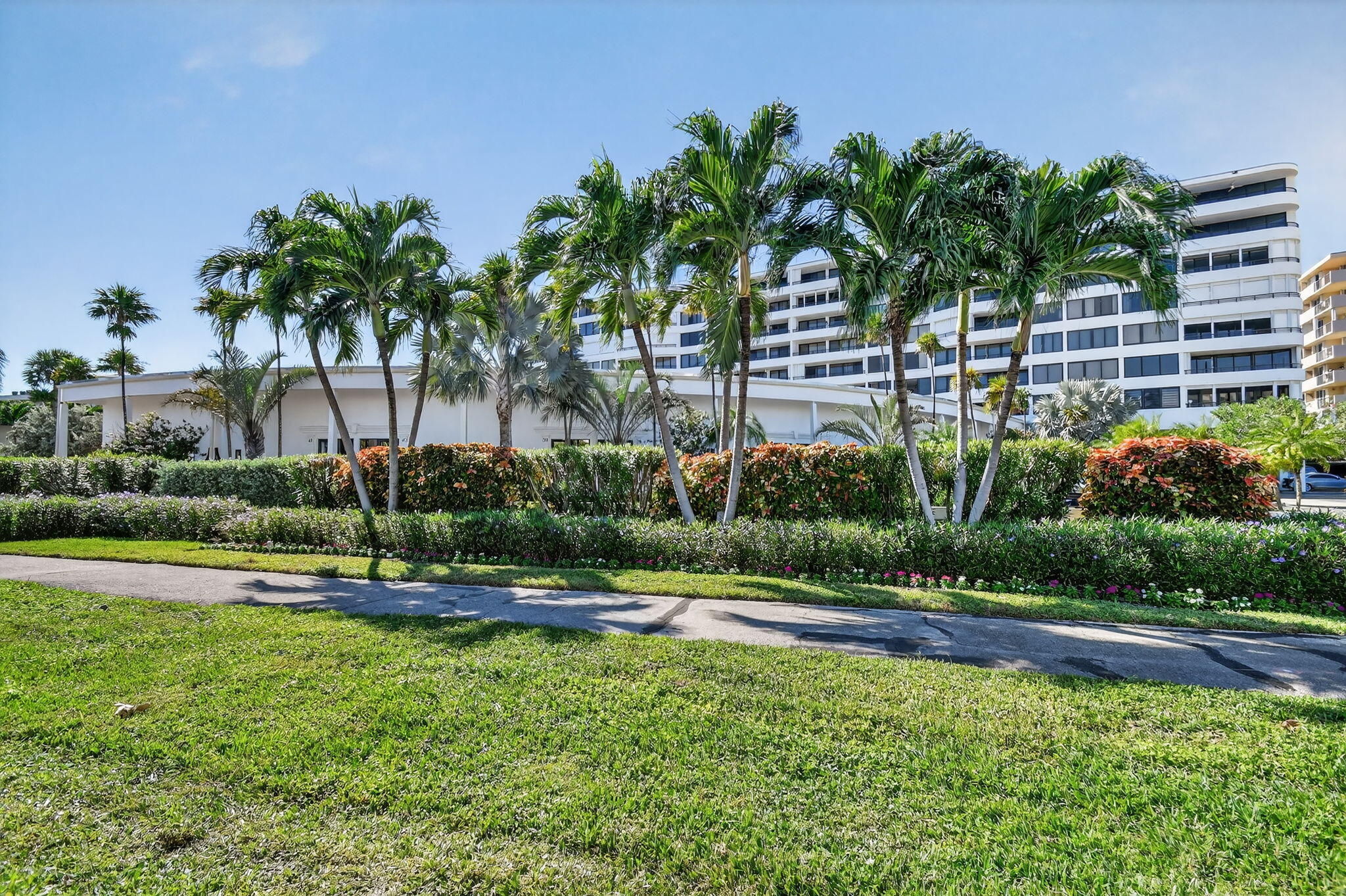 3589 South Ocean Boulevard, Unit 608 South Palm Beach, FL 33480 - Photo 48 of 66 a view of swimming pool with a yard and plants