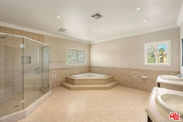 a bathroom with a bath tub and a shower
