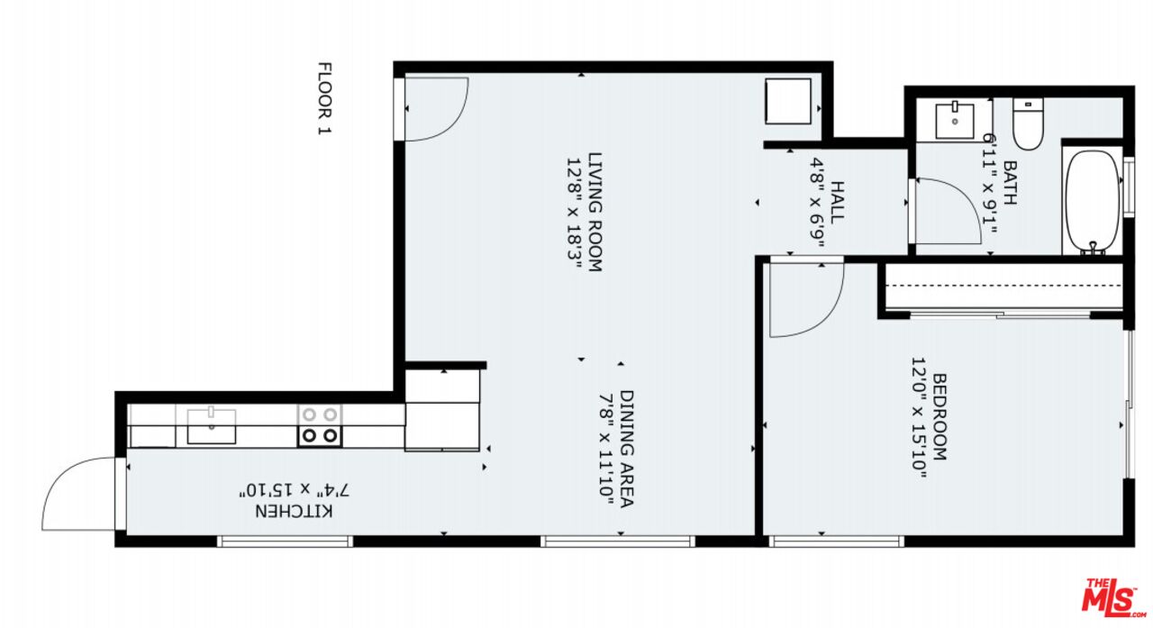 3105 Bellevue Avenue, Unit 405 Los Angeles, CA 90026 - Photo 26 of 26 a black and white photo of a bathroom