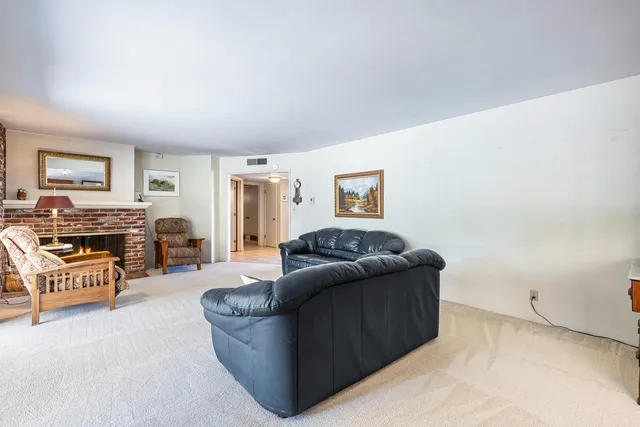 a living room with furniture and a couch