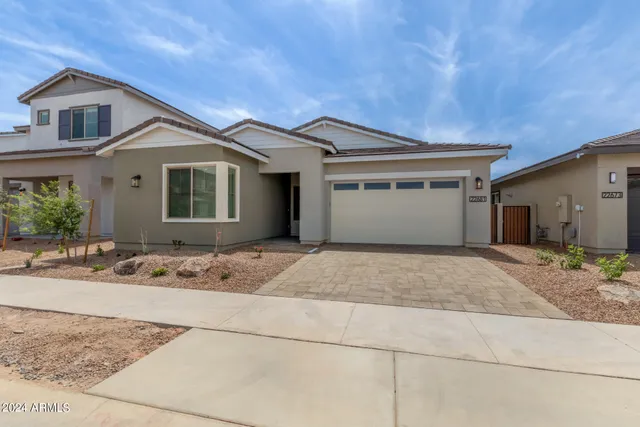 a front view of a house