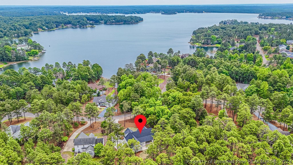 113 Pittman Road West End, NC 27376 - Photo 43 of 50 an aerial view of residential house with outdoor space and lake view