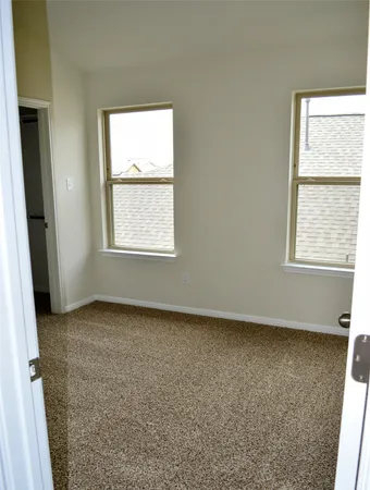 an empty room with a window