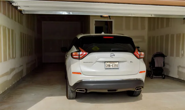 a car parked in garage