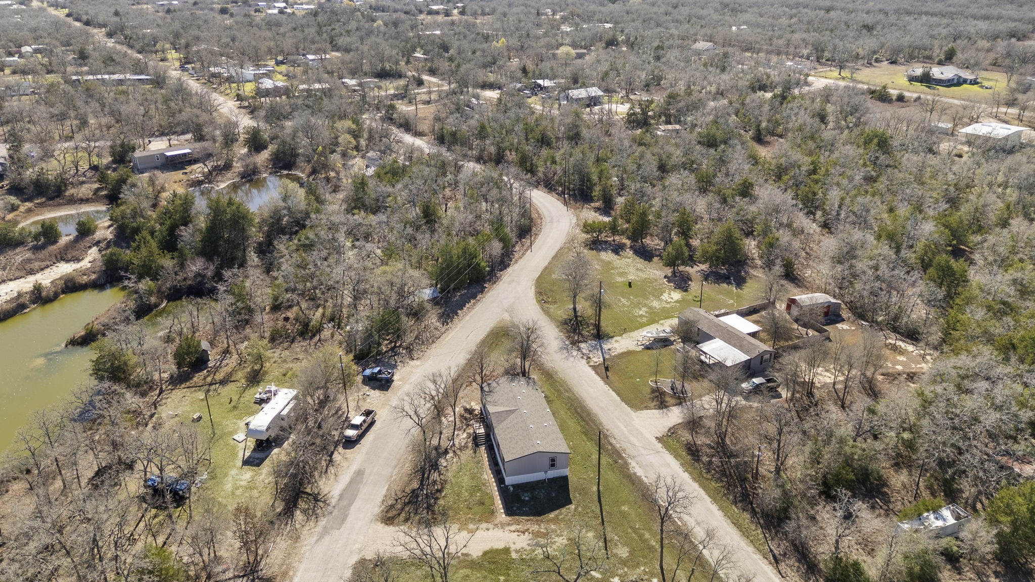 101 Hill Loop Road Somerville, TX 77879 - Photo 44 of 45 an aerial view of house with yard