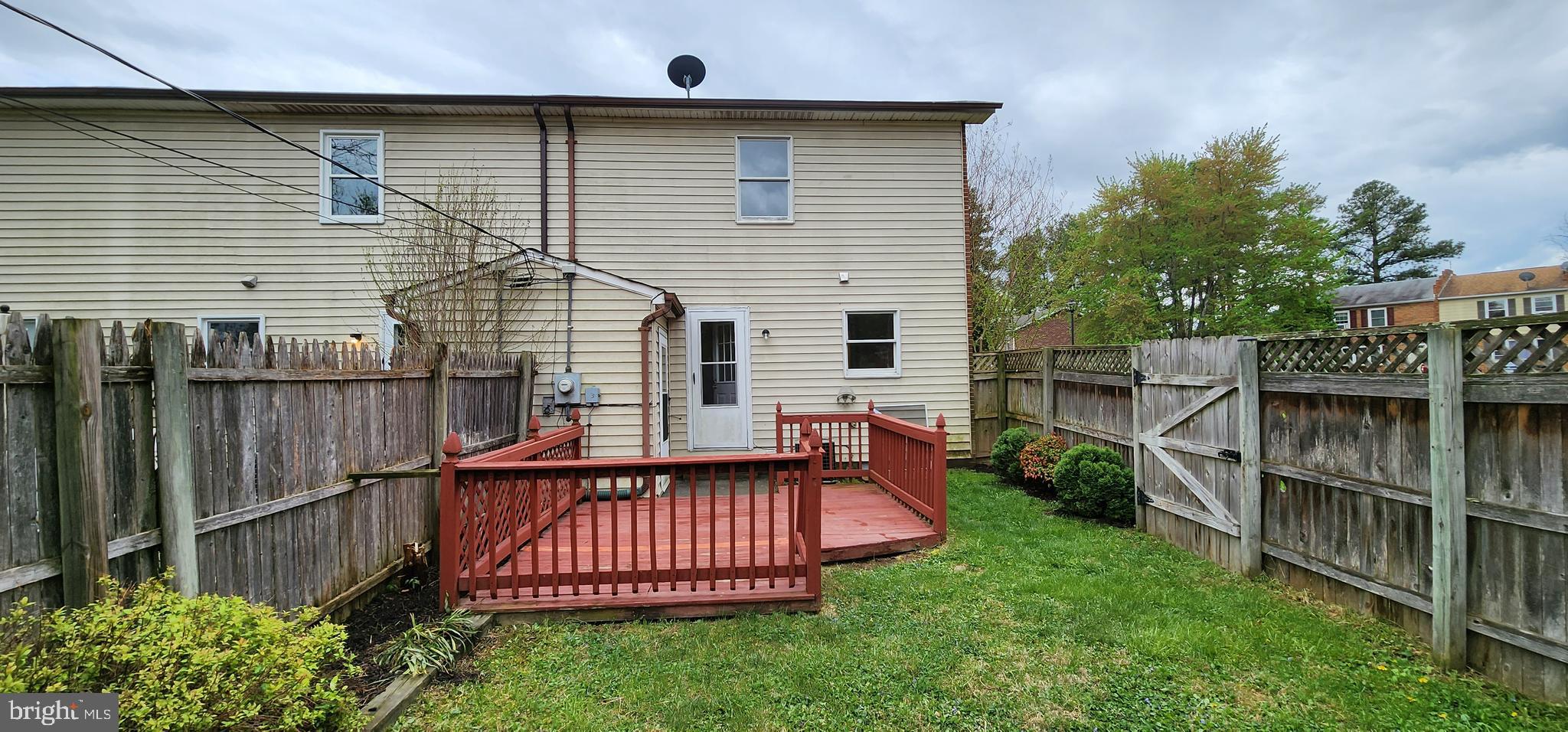 Rear exterior with deck.