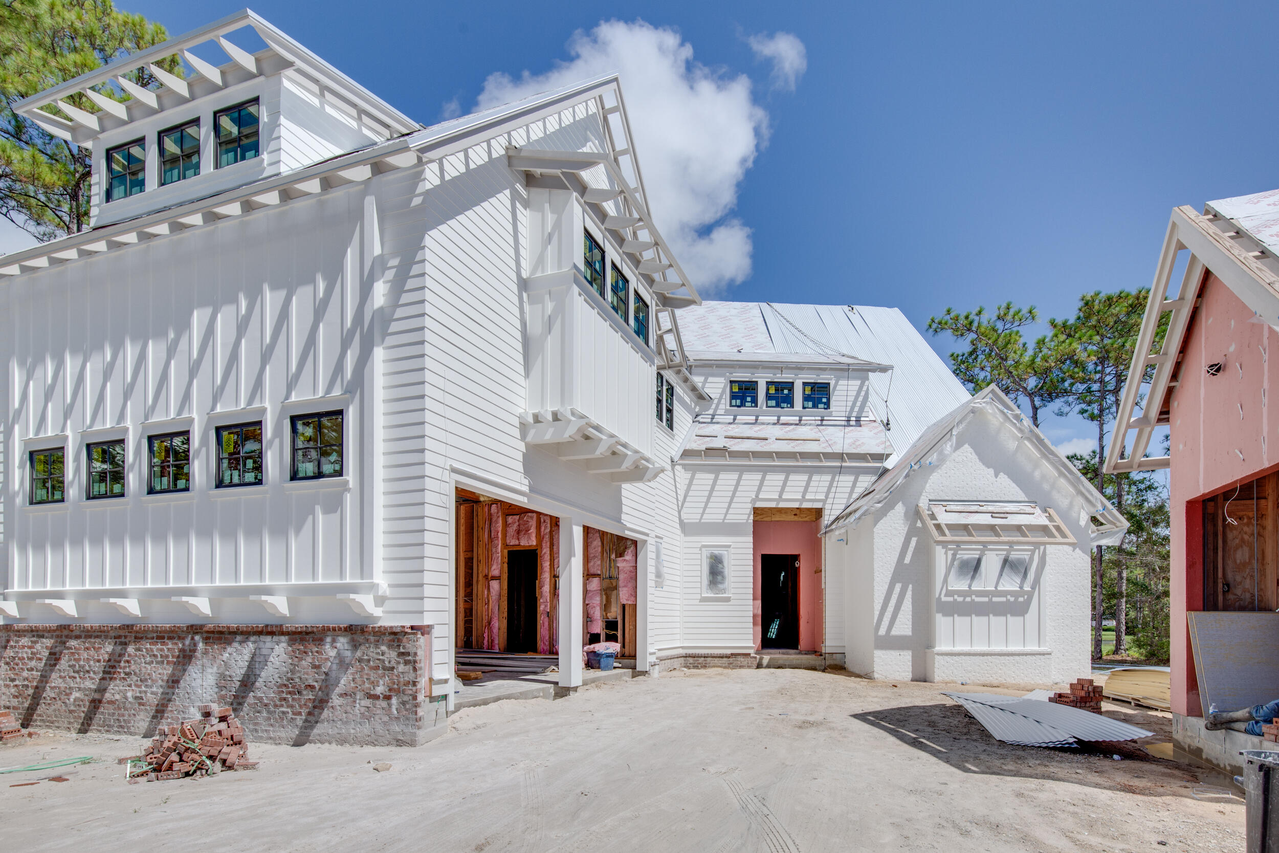 a view of a building with a street