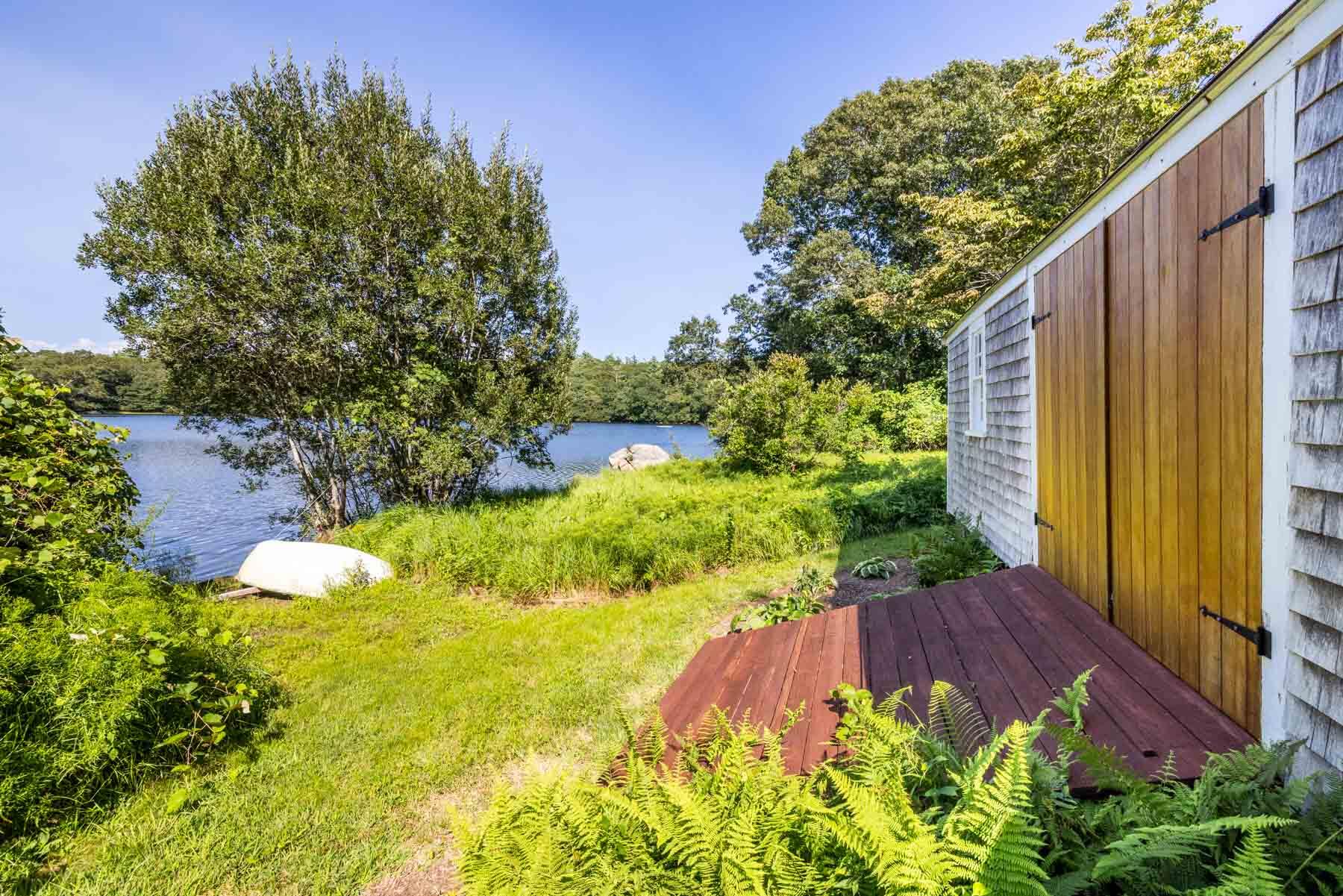 420 Lamberts Cove Road West Tisbury, MA 02568 - Photo 17 of 18 a view of backyard with garden