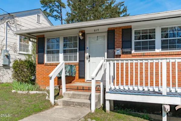 front view of a house with a porch