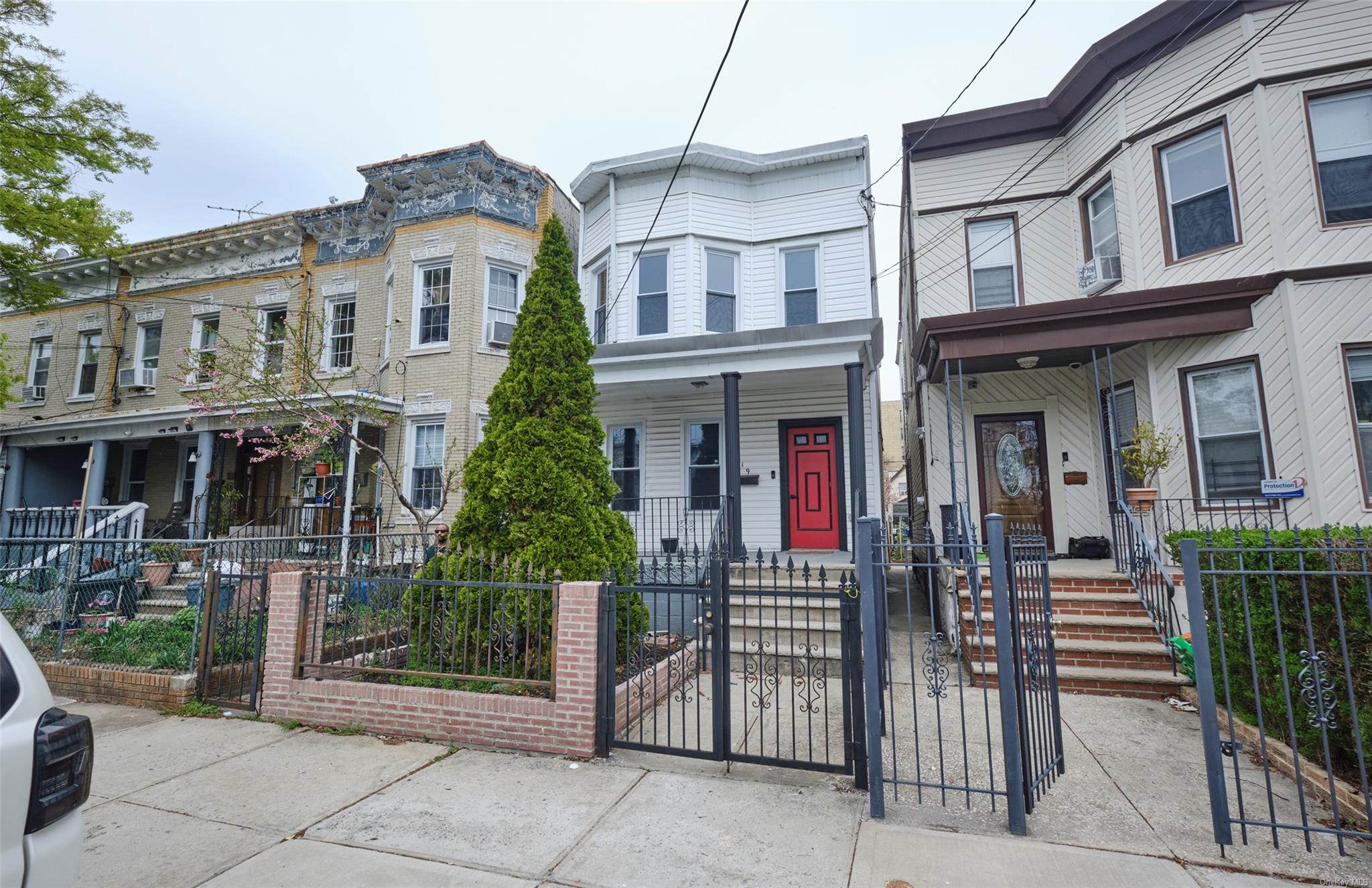 a front view of a house