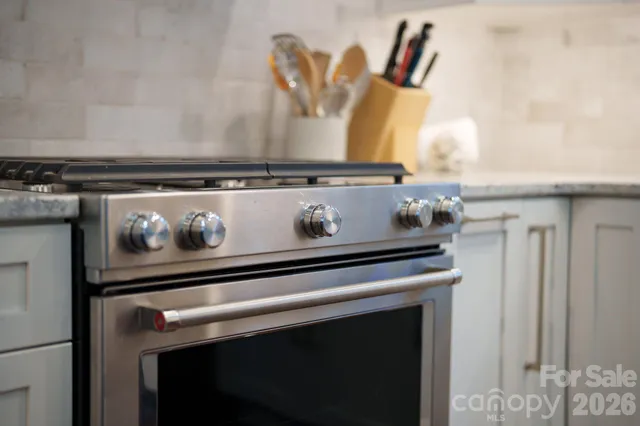 a close view of stove