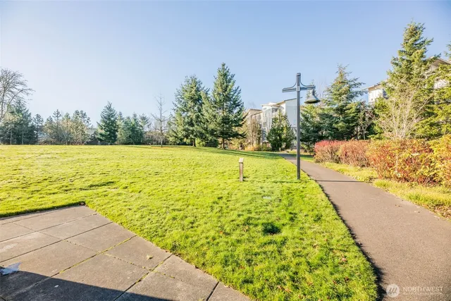 a view of an outdoor space and swimming pool