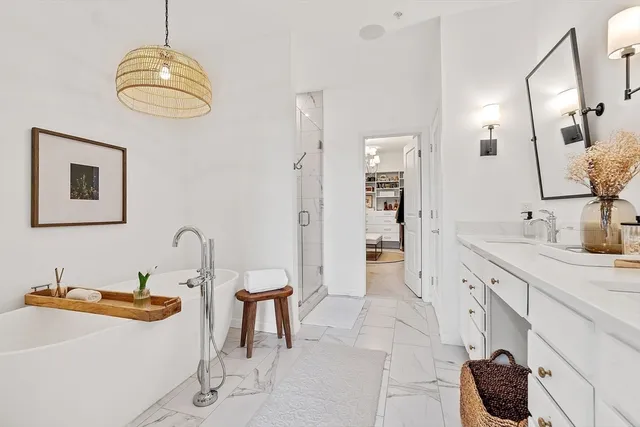 a view of entryway livingroom and hall with wooden floor