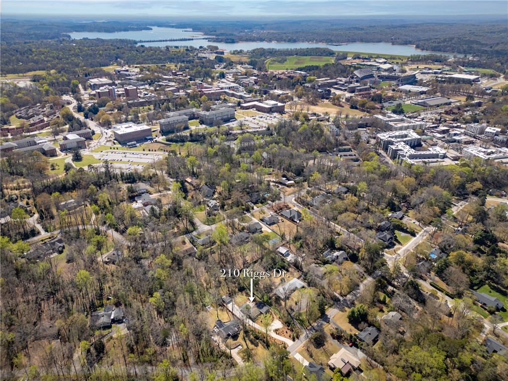 210 Riggs Drive Clemson, SC 29631 - Photo 32 of 36 This elevated perspective showcases a tranquil residential neighborhood nestled amongst lush greenery with distant views.