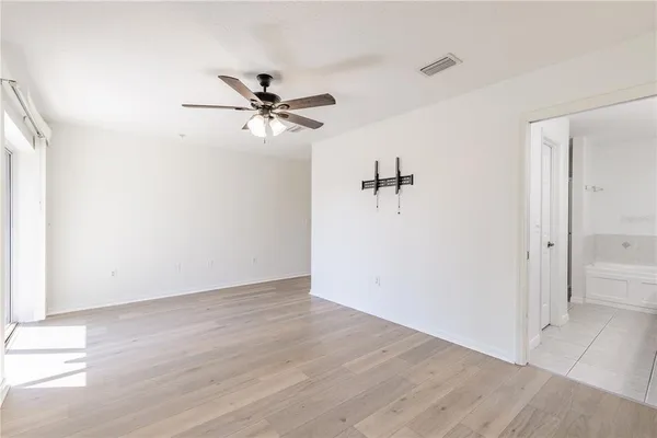 a view of small space with racks on the wall