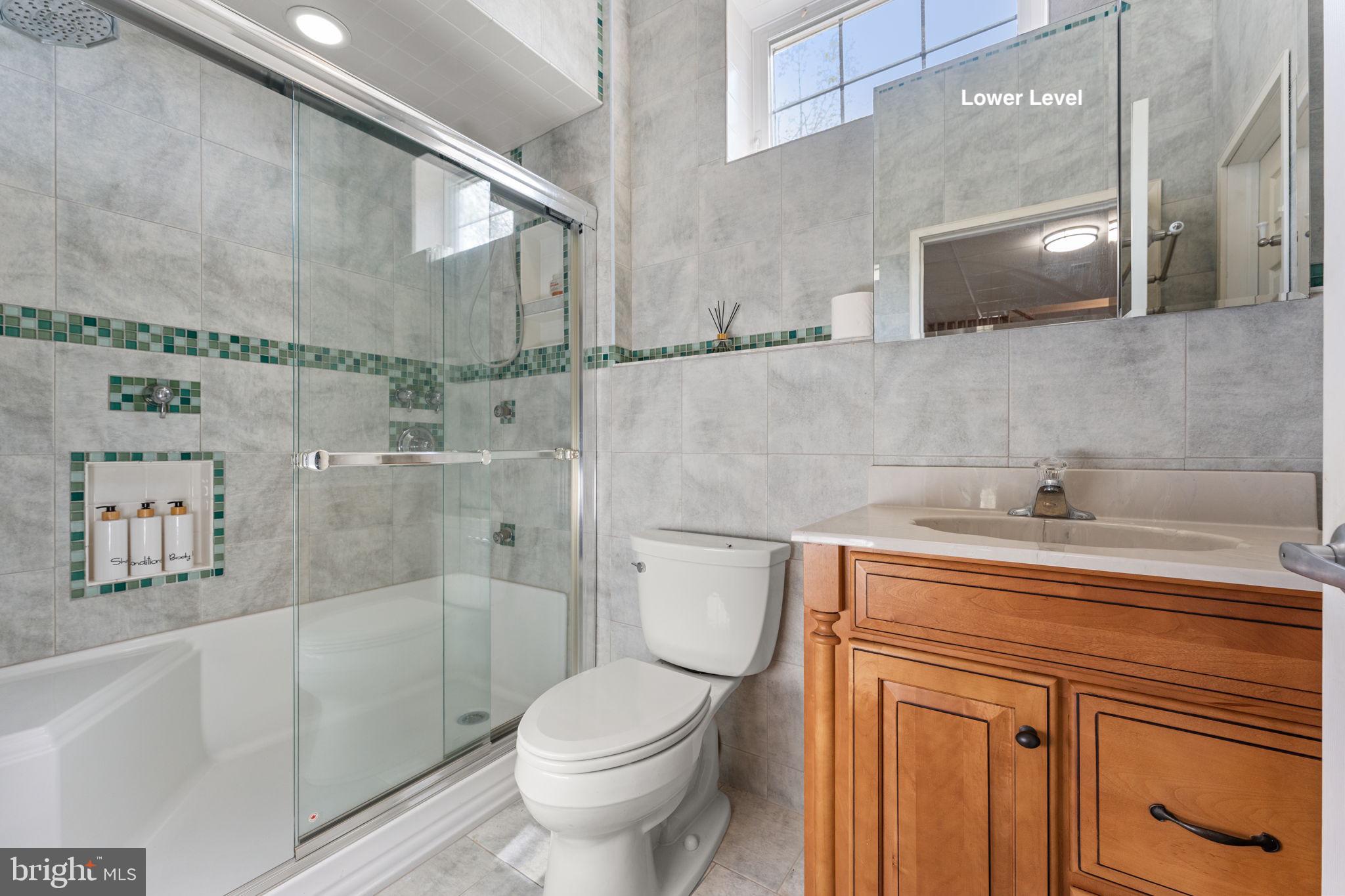 249 Spring Hill Road Lancaster, VA 22503 - Photo 52 of 65 a bathroom with a sink a toilet and shower