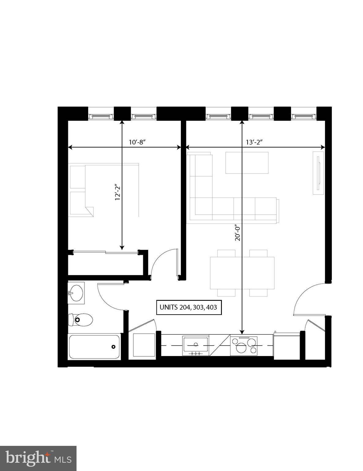 152 West Laurel Street, Unit 303 Philadelphia, PA 19123 - Photo 36 of 36 a picture of a floor plan