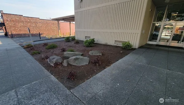 a backyard of a house