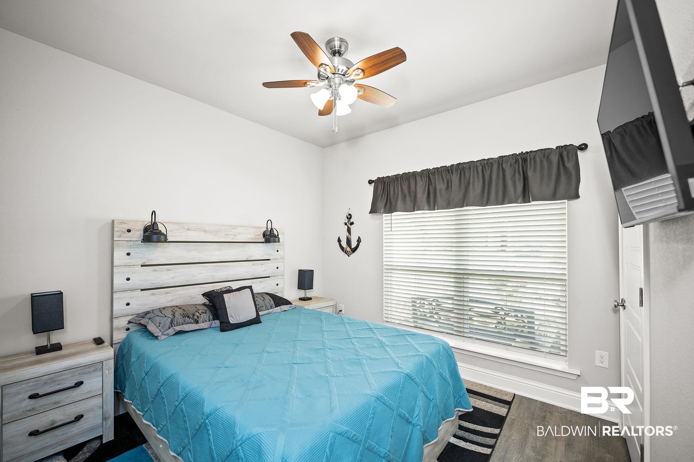 31468 Memphis Loop Daphne, AL 36527 - Photo 16 of 24 Bedroom with ceiling fan and dark wood-style floors