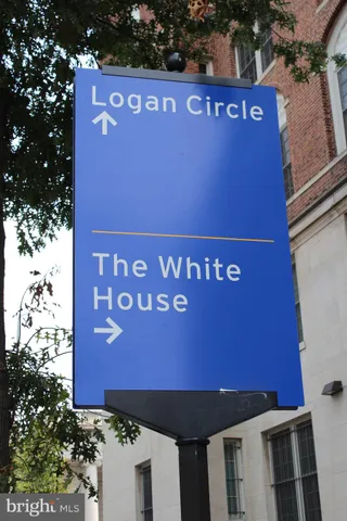 a view of a red sign board