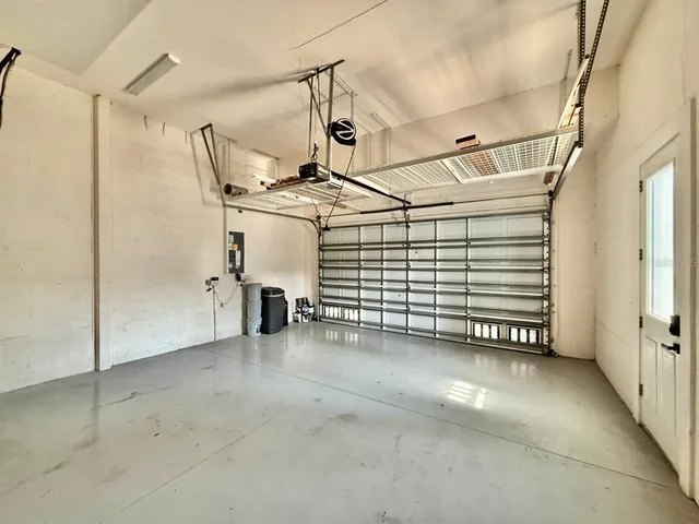 a view of a garage