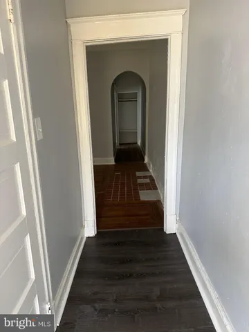 a view of a hallway view with staircase