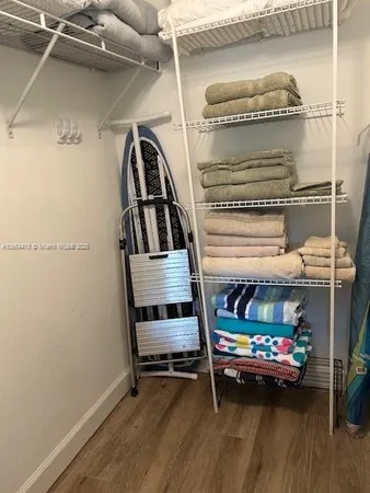 a patio with table and chairs