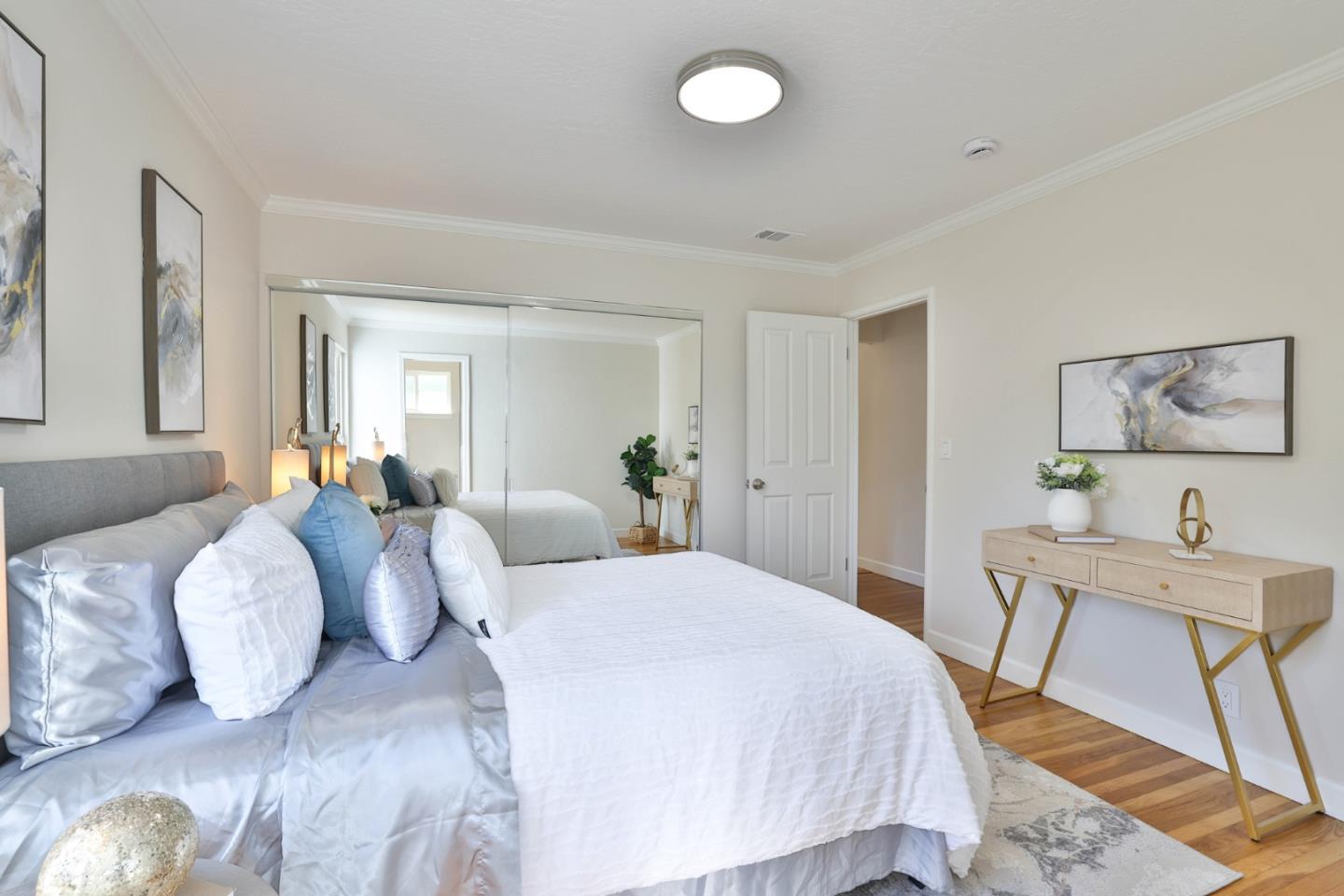 889 Ebbetts Drive Campbell, CA 95008 - Photo 18 of 33 a bedroom with two beds and a table