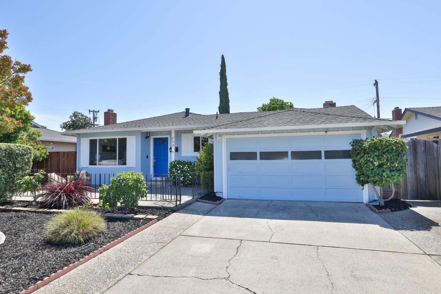 889 Ebbetts Drive Campbell, CA 95008 - Photo 5 of 33 a front view of a house with garden