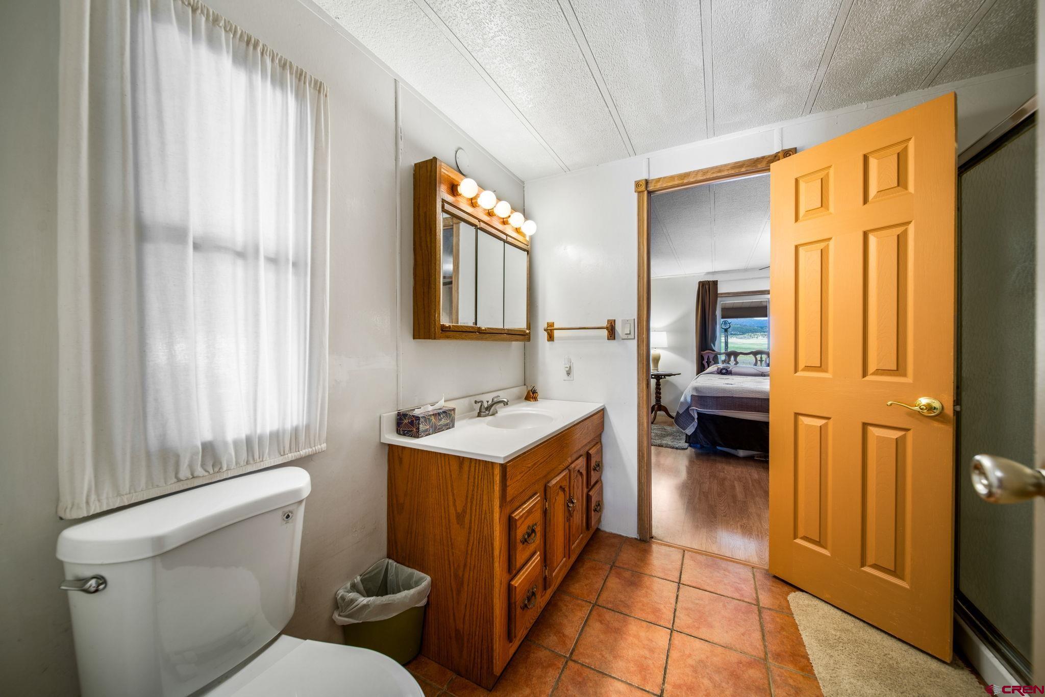 7853 County Road 334 Ignacio, CO 81137 - Photo 14 of 39 a bathroom with a toilet sink and mirror