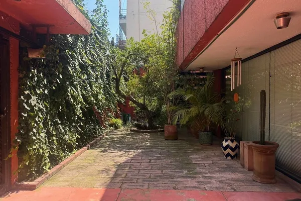 a backyard of a house