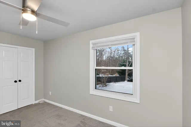 an empty room with a window