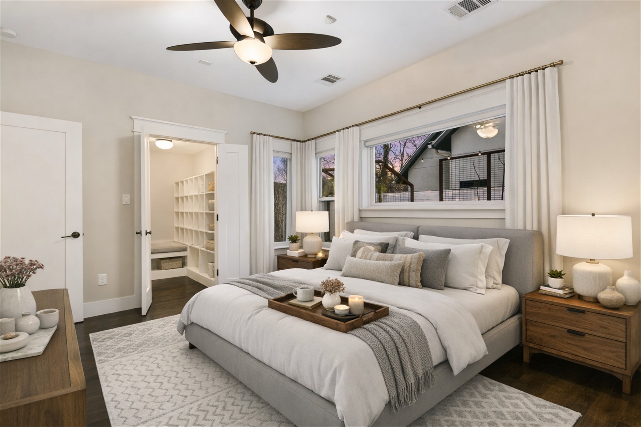1613 Willow Street Austin, TX 78702 - Photo 12 of 30 a bedroom with a bed and a painting on the wall