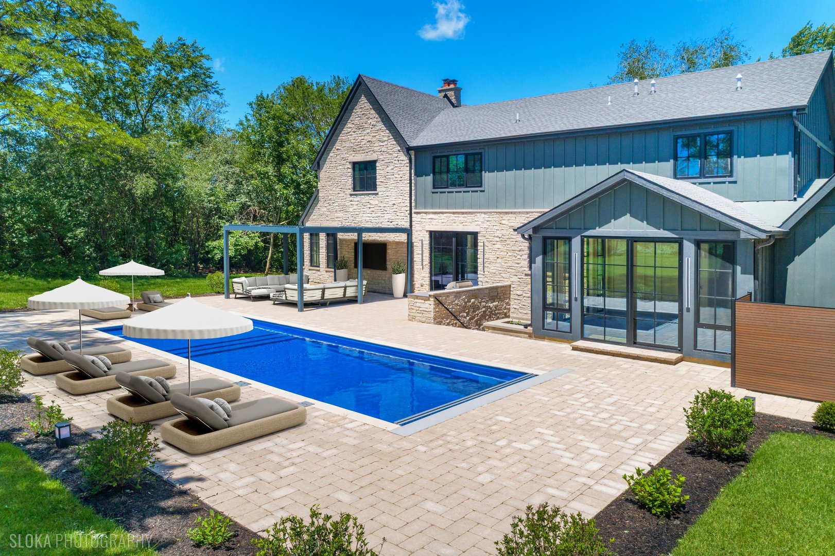 699 Plum Tree Road Barrington Hills, IL 60010 - Photo 30 of 84 a view of house with outdoor space tub and swimming pool