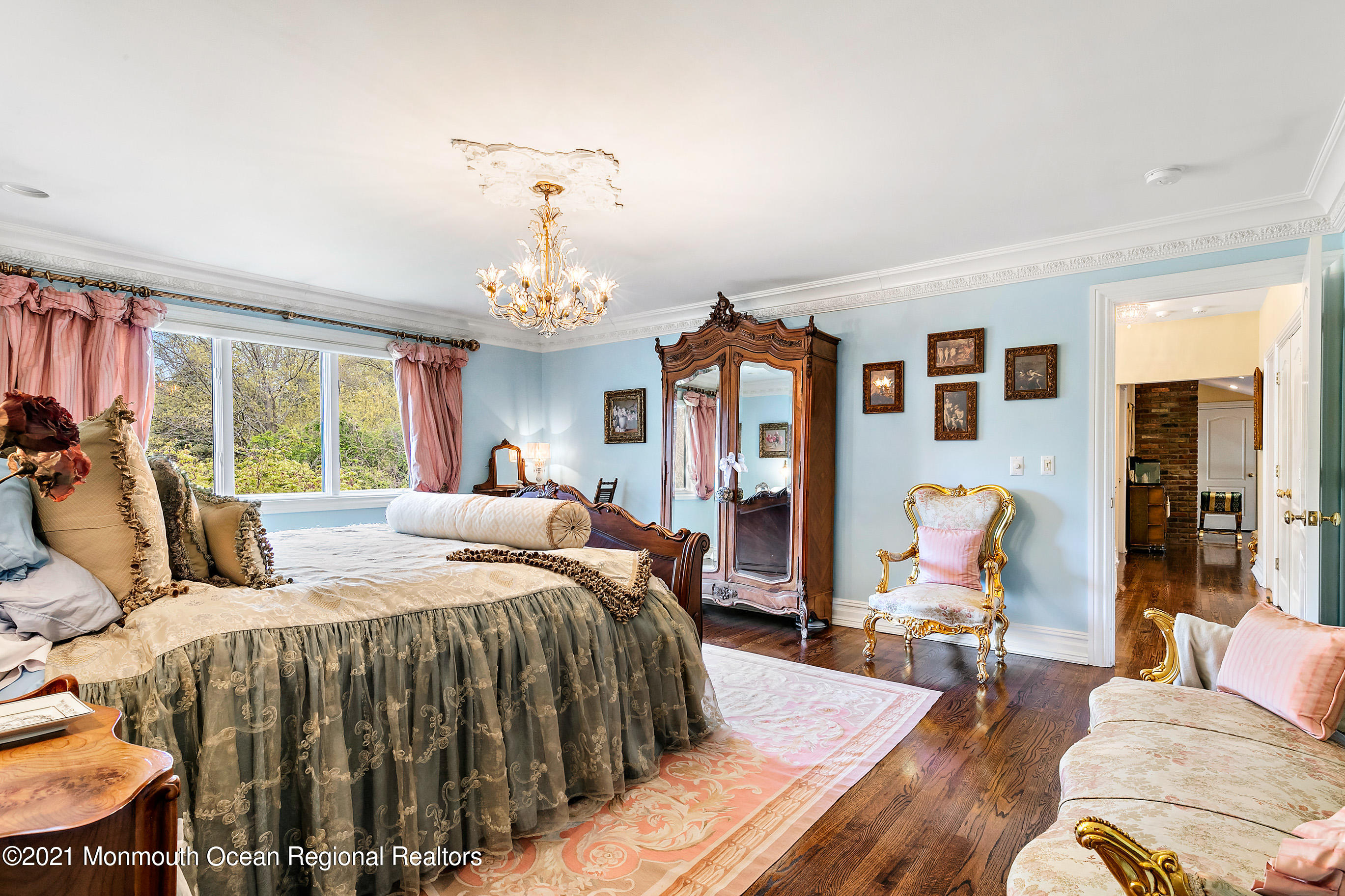 5 Post Road Rumson, NJ 07760 - Photo 24 of 67 a bed room with a bed couch and a window