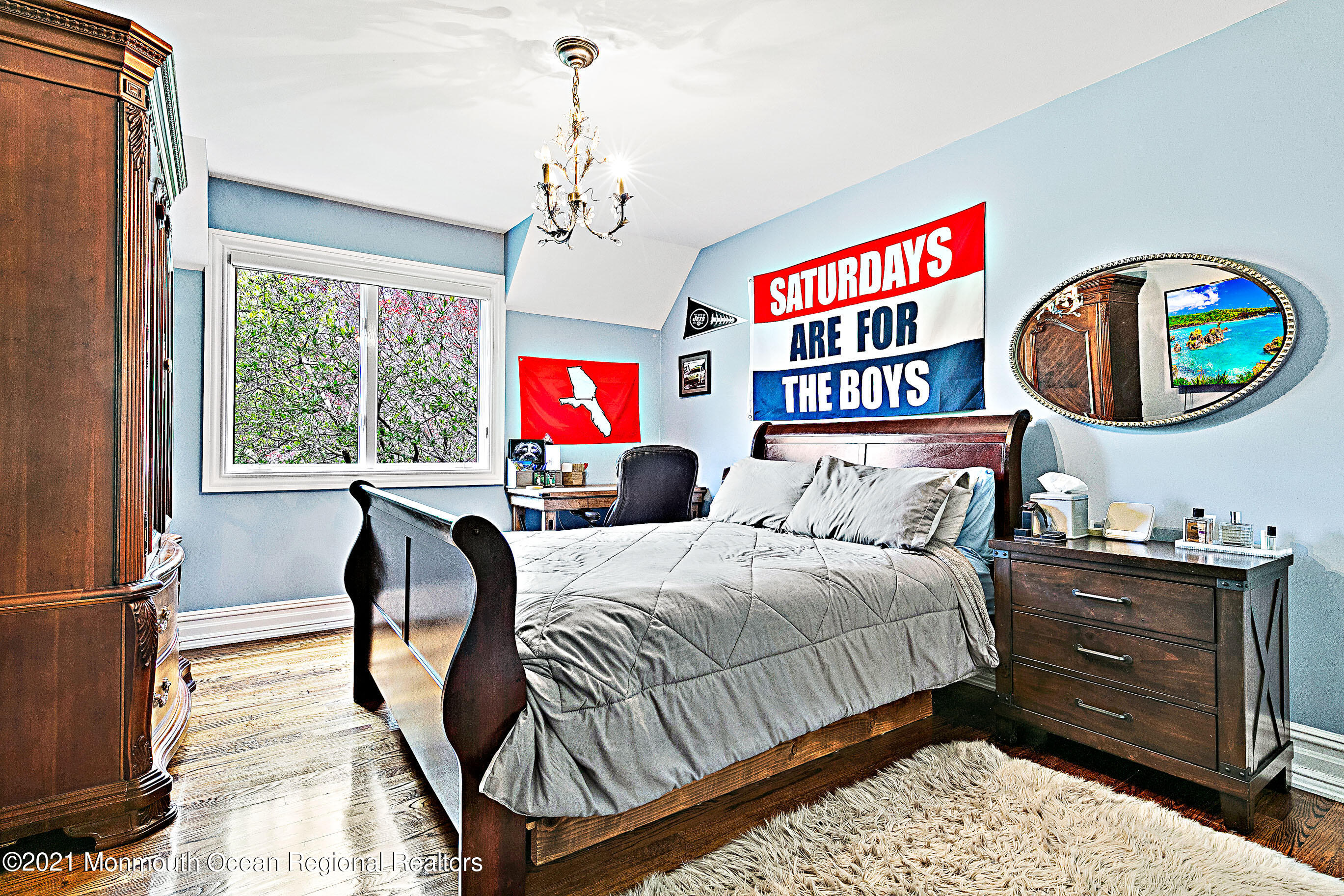 5 Post Road Rumson, NJ 07760 - Photo 35 of 67 a bed room with a bed and a chair